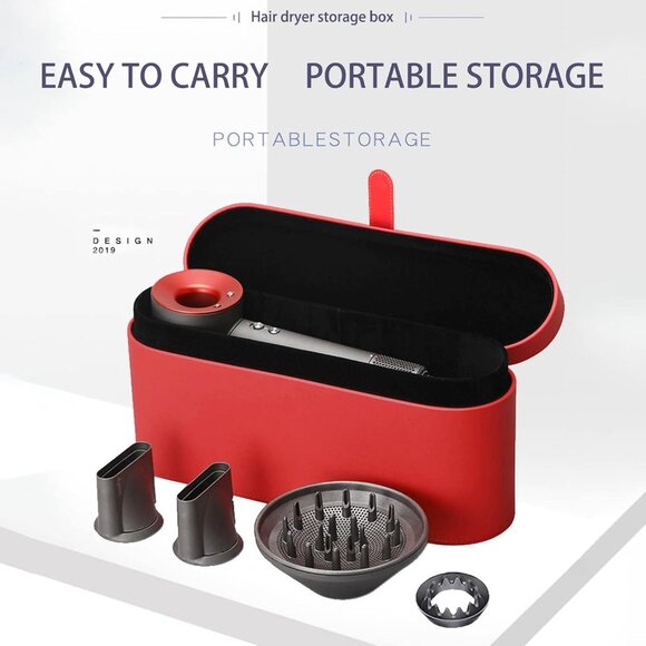 Dyson Accessories - NEW Authentic Dyson Supersonic Hair Dryer Storage Case Red Leather Box CASE ONLY